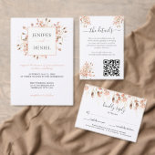 Boho Dried Watercolor Floral Wedding Einladung (Personalisiere diese Kollektion eines unabhängigen Creators.)