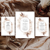 Boho Fall-Blume, die die Datumskarte sichern Einladung