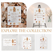 Boho Fall Minimalistisch moderne neutrale Babydusc Einladung