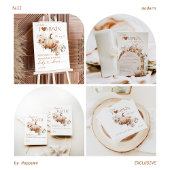 Pumpkin & Blume Boho Fall Babydusche Pappteller