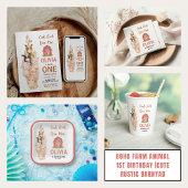 Boho Farm Animal 1st Birthday |Cute Rustic Barnyad Banner
