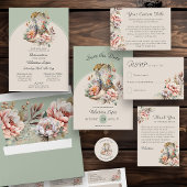 Quinceanera Orden der Ereignisse Boho Blumenstiefe Fächer