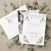 Boho Wedding Quadratischer Aufkleber (Personalisieren Sie die Kollektion dieses unabhängigen Creators. Test)