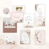 Boho Floral Wedding Menu Menükarte