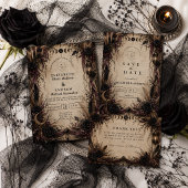 Boho-Goth-Hochzeit Dankeskarte