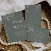 Boho Green wählt einen Platz und keine Hochzeit Poster