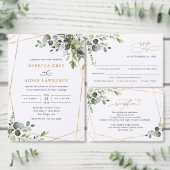 Rustikale Wasserfarben Grüne Goldene Probe Abendes Einladung (Personalisiere diese Kollektion eines unabhängigen Creators.)