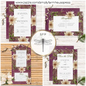 Boho Winter Greenery Boughs Burgund Save The Date