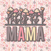 Floral Boho Mama Fotoplatte