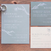 Sage Green Boho Moderne gestenciled floral botanis Einladung