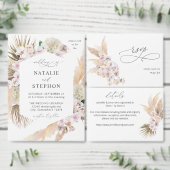 MOD Boho Pampas Grass Beach Blumendetails SM Begleitkarte (Personalisiere diese Kollektion eines unabhängigen Creators.)