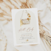Boho Pampas Grass Gender Neutral Hallo Baby Dusche Dankeskarte