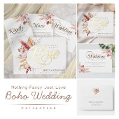 Boho Wildblume Pampas Grass Wedding Pappteller