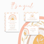 Boho Pink Rainbow Pattern Geschenkpapier