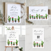 Boho Topted Succulents und Cactus Baby Shower Serviette