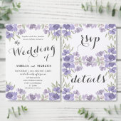 Rustikale Hochzeit mit Lila Blumenwasser Serviette (Personalisiere diese Kollektion eines unabhängigen Creators.)