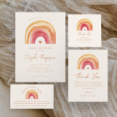 Boho Rainbow Terracotta Babydusche Serviette