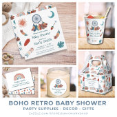 Boho Retro Dreamcatcher Kinderdusche Einladung