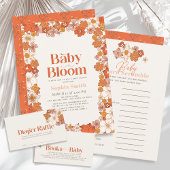 Boho Retro Floral Baby Ratet den Fälligkeitskalend Poster