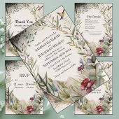 BOHO Ring von Blume und Zweigen dank Karte