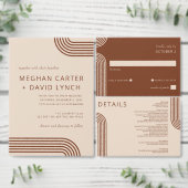 Terracotta Rustic Boho Moderne Hochzeit Begleitkarte (Personalisiere diese Kollektion eines unabhängigen Creators.)