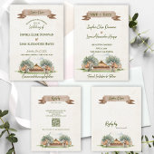 Boho Outdoor Zelt  Rustikale Camping-Hochzeit Dank Postkarte