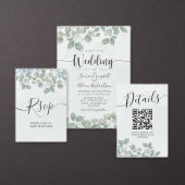 Grüne Eucalyptus Watericolor Sage Grüne Hochzeit Einladung (Personalisiere diese Kollektion eines unabhängigen Creators.)