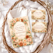 Boho-Western-Blumen-Baby-Party-Windeln-Raffle Begleitkarte