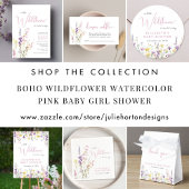 Boho Wildflower Watercolor Baby Shower Pappbecher