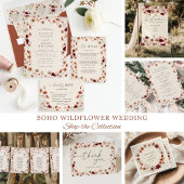 Boho Wildblume Floral Wedding Save The Date