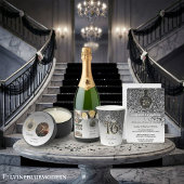 Falling Black Glitzer Sweet 16 Geburtstag Einladung