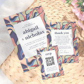 Bold Elegant Couple's Names Wedding Rücksendeadres Gummistempel