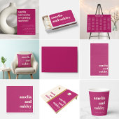 Bold Minimalistisch Berry Retro Custom Wedding Serviette