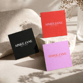 Bold Minimalist Luxury Boutique Pink/Orange Visitenkarte