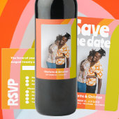 Bold Retro Citrus Wedding Einladung