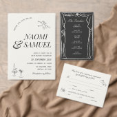 Bold Names Arch Charcoal Wedding Einladung (Personalisiere diese Kollektion eines unabhängigen Creators.)