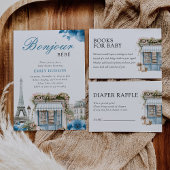 Bonjour Bebe French Blue Baby Shower Serviette