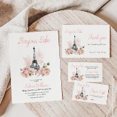 Paris Bonjour Bebe Parisian Floral Baby Shower Runder Aufkleber