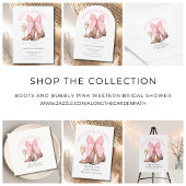 Boots Bubbly Western Country Brautparty Quadratischer Aufkleber