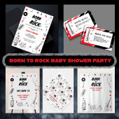 Geboren zur Rock Star Baby Dusche Serviette