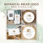 Brotlogo 'Botanischer Sauerteig - mit Liebe geback Runder Aufkleber