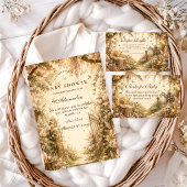 Botanisches Florales Boho-Windel-Raffle Begleitkarte
