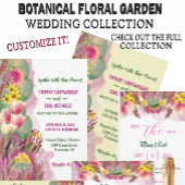 Schöner botanischer Blumengarten Pink Serviette