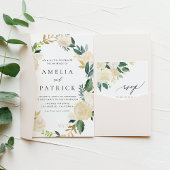 Hochzeitsfeiern mit Elfenbein und Glitzer Dankeskarte