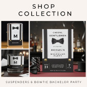 Suspenders Bowtie Cheers Gentlemen Bachelor Party Einladung