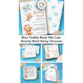 Boy Teddy Bear wir können frühes Abwarten Baby Dus Pappteller