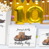 Big Orange Semi Truck Einladung