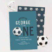 Jungen Niedlich Blue Soccer 1. Geburtstag Baby Strampler