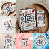 Boys Football Sports Geburtstagsparty Pappteller