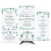 Branch Boho Wedding Menu Card Menükarte